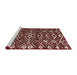 Sideview of Machine Washable Abstract Light Copper Gold Rug, wshabs4789