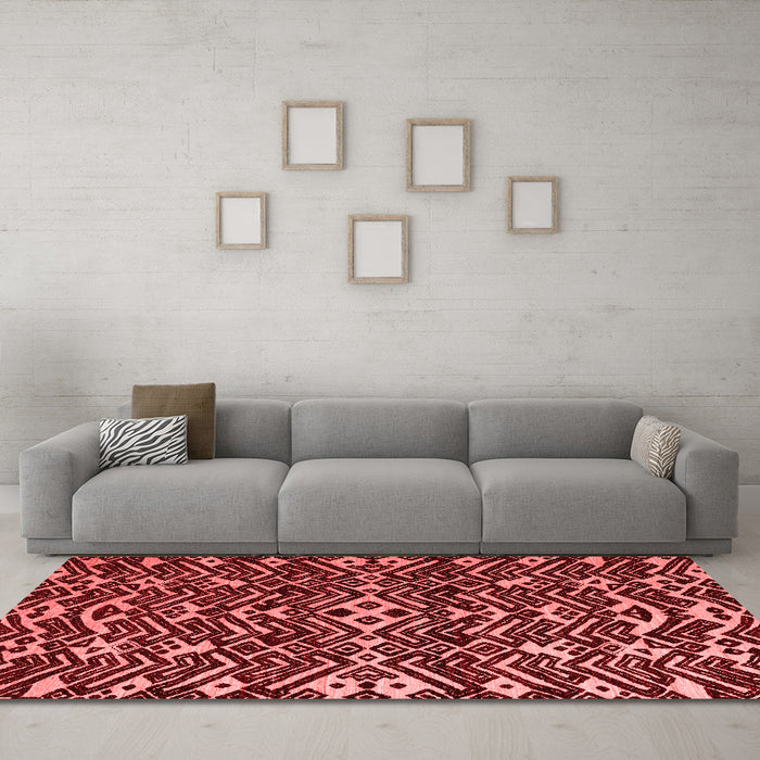 Modern Red Washable Rugs