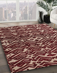 Abstract Light Copper Gold Modern Rug, abs4789