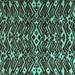 Square Machine Washable Abstract Turquoise Modern Area Rugs, wshabs4789turq