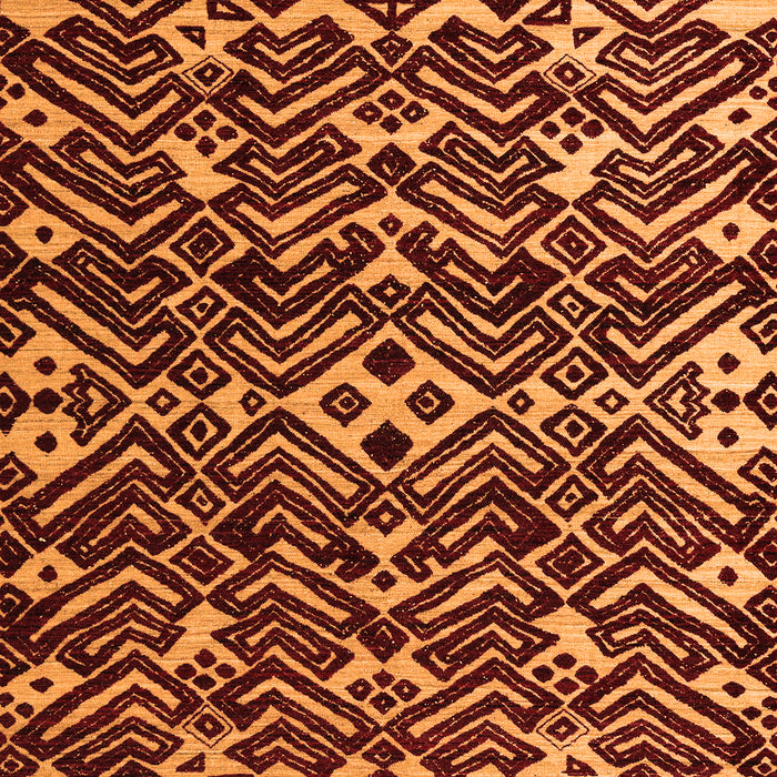 Machine Washable Abstract Orange Modern Area Rugs, wshabs4789org