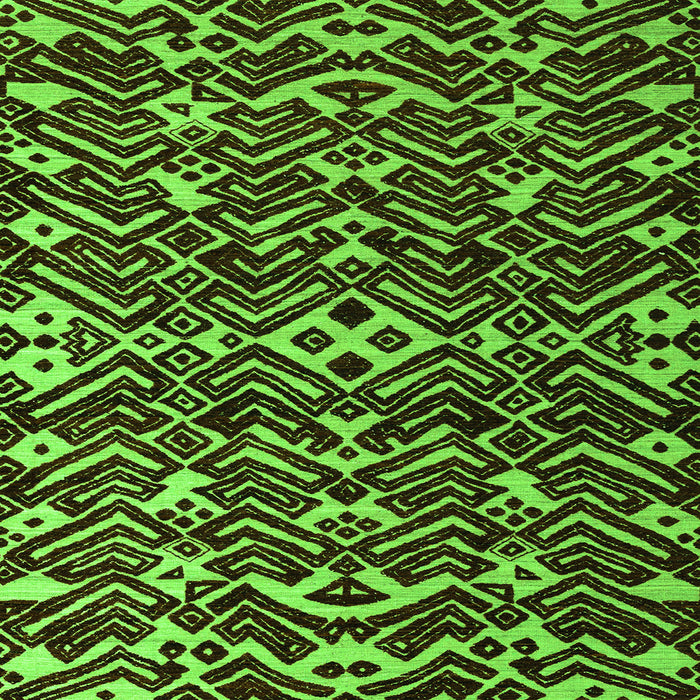 Square Abstract Green Modern Rug, abs4789grn
