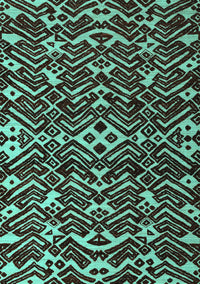 Abstract Turquoise Modern Rug, abs4789turq