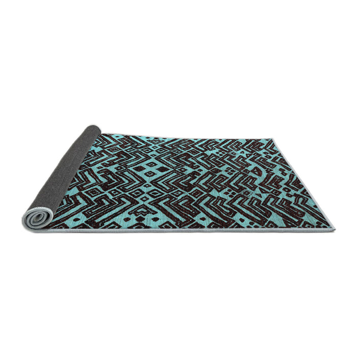 Sideview of Abstract Light Blue Modern Rug, abs4789lblu