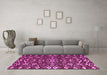 Machine Washable Abstract Pink Modern Rug in a Living Room, wshabs4789pnk