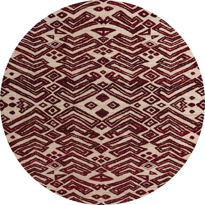 Round Abstract Light Copper Gold Modern Rug, abs4789