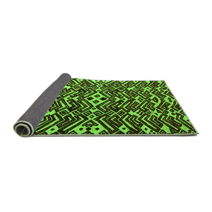 Sideview of Abstract Green Modern Rug, abs4789grn