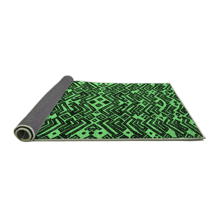 Sideview of Abstract Emerald Green Modern Rug, abs4789emgrn