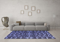 Machine Washable Abstract Blue Modern Rug, wshabs4789blu