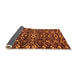 Sideview of Abstract Orange Modern Rug, abs4789org