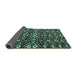 Sideview of Abstract Turquoise Modern Rug, abs4789turq