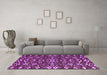 Machine Washable Abstract Purple Modern Area Rugs in a Living Room, wshabs4789pur