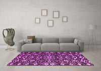 Machine Washable Abstract Purple Modern Rug, wshabs4789pur