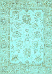 Oriental Light Blue Traditional Rug, abs478lblu