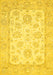 Oriental Yellow Traditional Rug, abs478yw