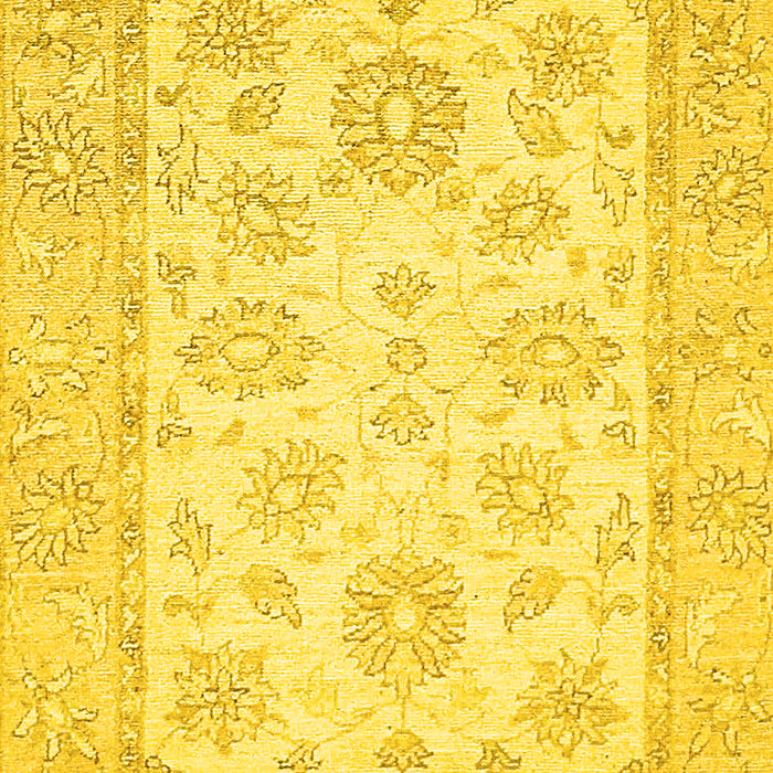Oriental Yellow Traditional Rug, abs478yw