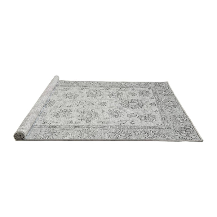 Sideview of Machine Washable Oriental Gray Traditional Rug, wshabs478gry