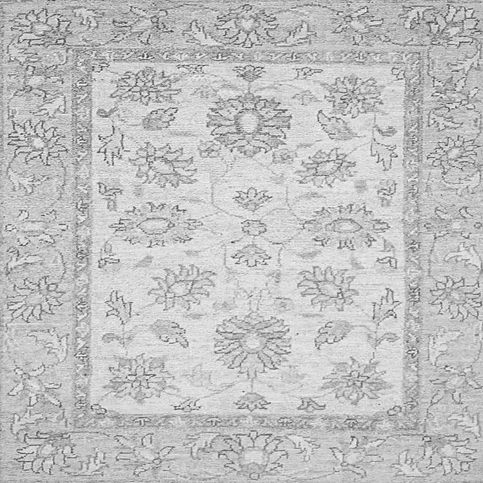 Square Oriental Gray Traditional Rug, abs478gry