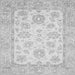 Square Oriental Gray Traditional Rug, abs478gry