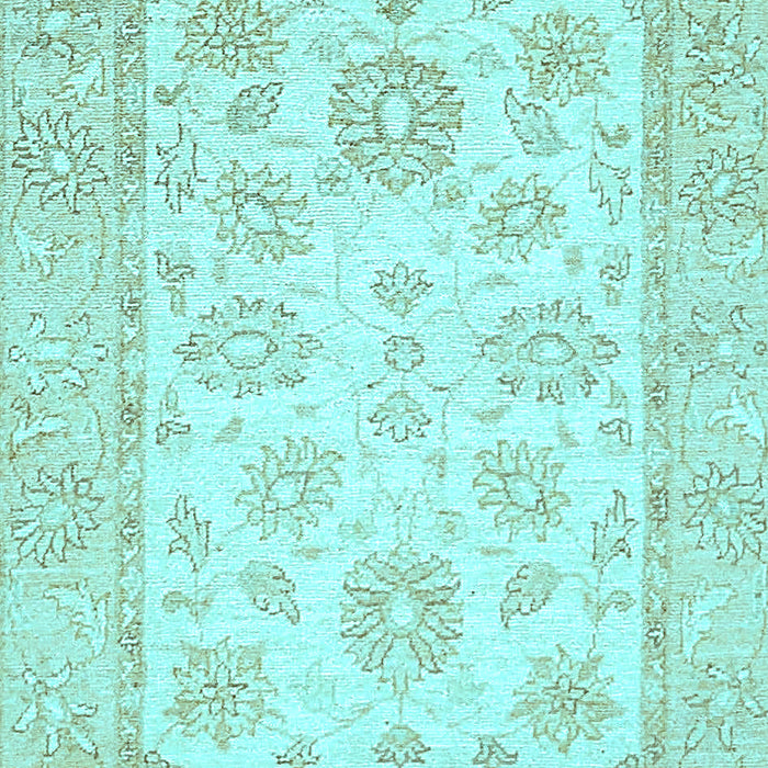 Machine Washable Oriental Light Blue Traditional Rug, wshabs478lblu