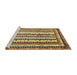 Sideview of Machine Washable Abstract Red Brown Rug, wshabs479