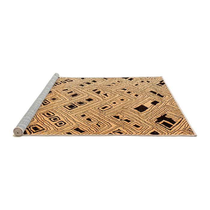 Sideview of Machine Washable Solid Orange Modern Area Rugs, wshabs4790org
