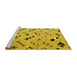 Sideview of Machine Washable Solid Yellow Modern Rug, wshabs4790yw