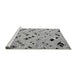 Sideview of Machine Washable Solid Gray Modern Rug, wshabs4790gry