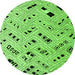 Round Machine Washable Solid Green Modern Area Rugs, wshabs4790grn