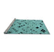 Sideview of Machine Washable Solid Light Blue Modern Rug, wshabs4790lblu