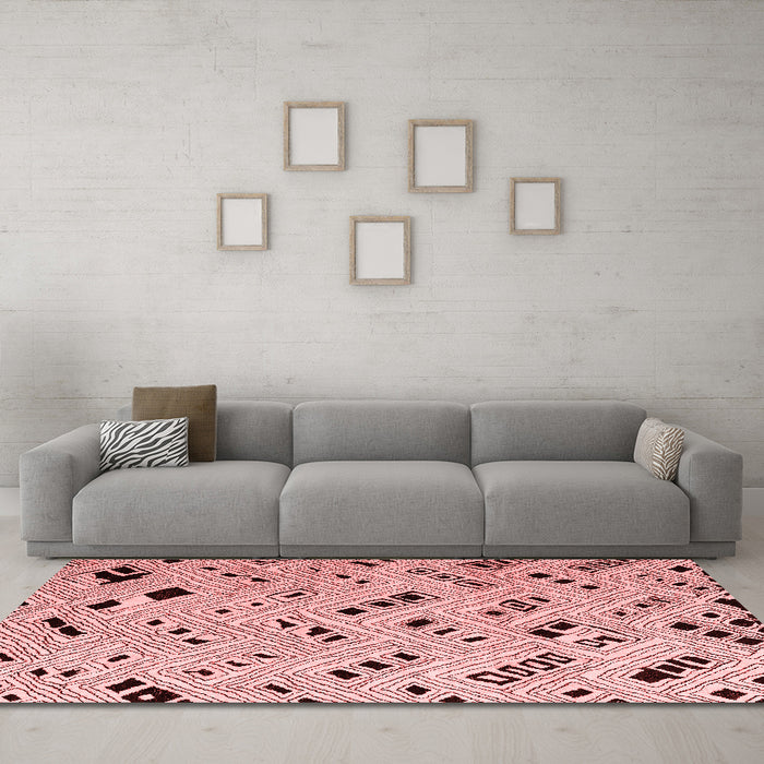 Modern Red Washable Rugs