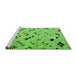 Sideview of Machine Washable Solid Green Modern Area Rugs, wshabs4790grn