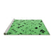 Sideview of Machine Washable Solid Emerald Green Modern Area Rugs, wshabs4790emgrn
