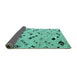 Sideview of Solid Turquoise Modern Rug, abs4790turq