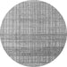 Round Solid Gray Modern Rug, abs4791gry