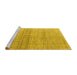 Sideview of Machine Washable Solid Yellow Modern Rug, wshabs4791yw