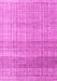 Machine Washable Solid Pink Modern Rug, wshabs4791pnk