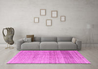 Machine Washable Solid Pink Modern Rug, wshabs4791pnk