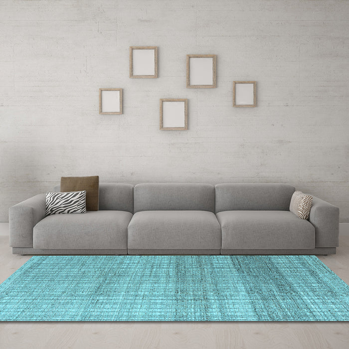 Machine Washable Solid Light Blue Modern Rug in a Living Room, wshabs4791lblu
