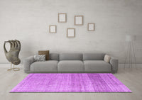 Machine Washable Solid Purple Modern Rug, wshabs4791pur