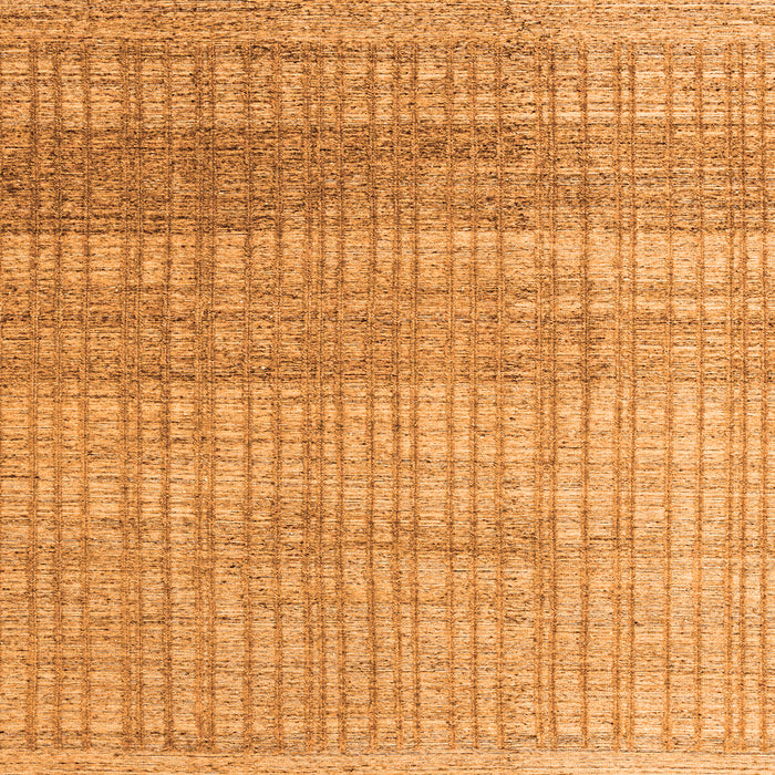 Square Solid Orange Modern Rug, abs4791org