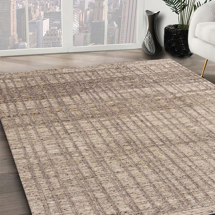 Machine Washable Abstract Dark Almond Brown Rug in a Family Room, wshabs4791