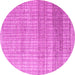 Round Solid Pink Modern Rug, abs4791pnk