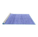 Sideview of Machine Washable Solid Blue Modern Rug, wshabs4791blu