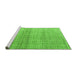 Sideview of Machine Washable Solid Green Modern Area Rugs, wshabs4791grn