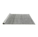 Sideview of Machine Washable Solid Gray Modern Rug, wshabs4791gry