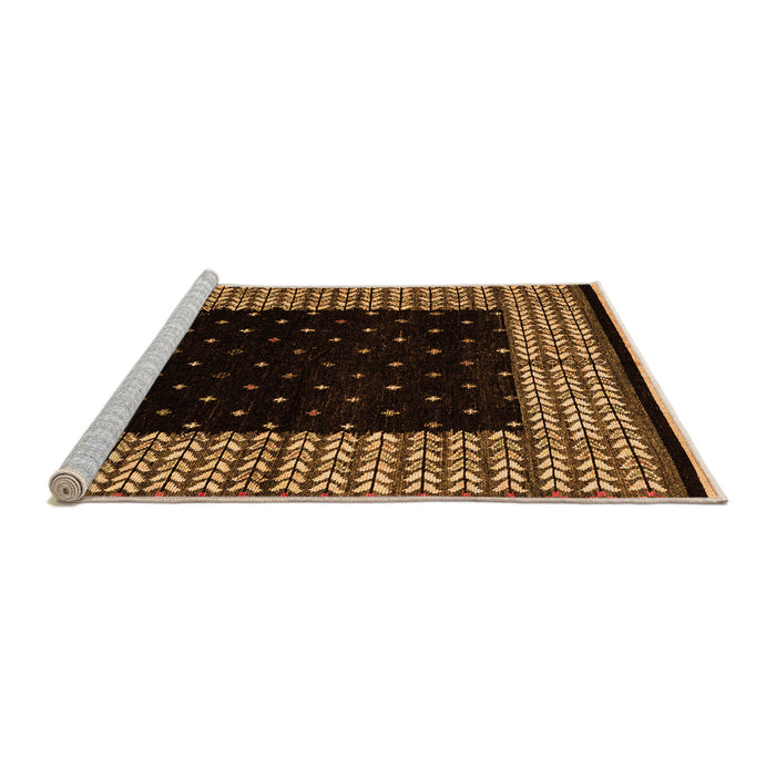 Sideview of Machine Washable Abstract Orange Modern Area Rugs, wshabs4792org