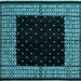 Square Abstract Light Blue Modern Rug, abs4792lblu