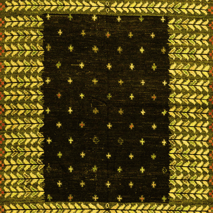 Abstract Yellow Modern Rug, abs4792yw