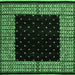 Square Abstract Emerald Green Modern Rug, abs4792emgrn